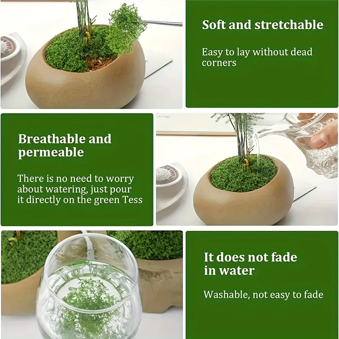 50g Fake Moss DIY Crafts Grass - Sphagnum Moss Dry incelemesi ve fiyatı