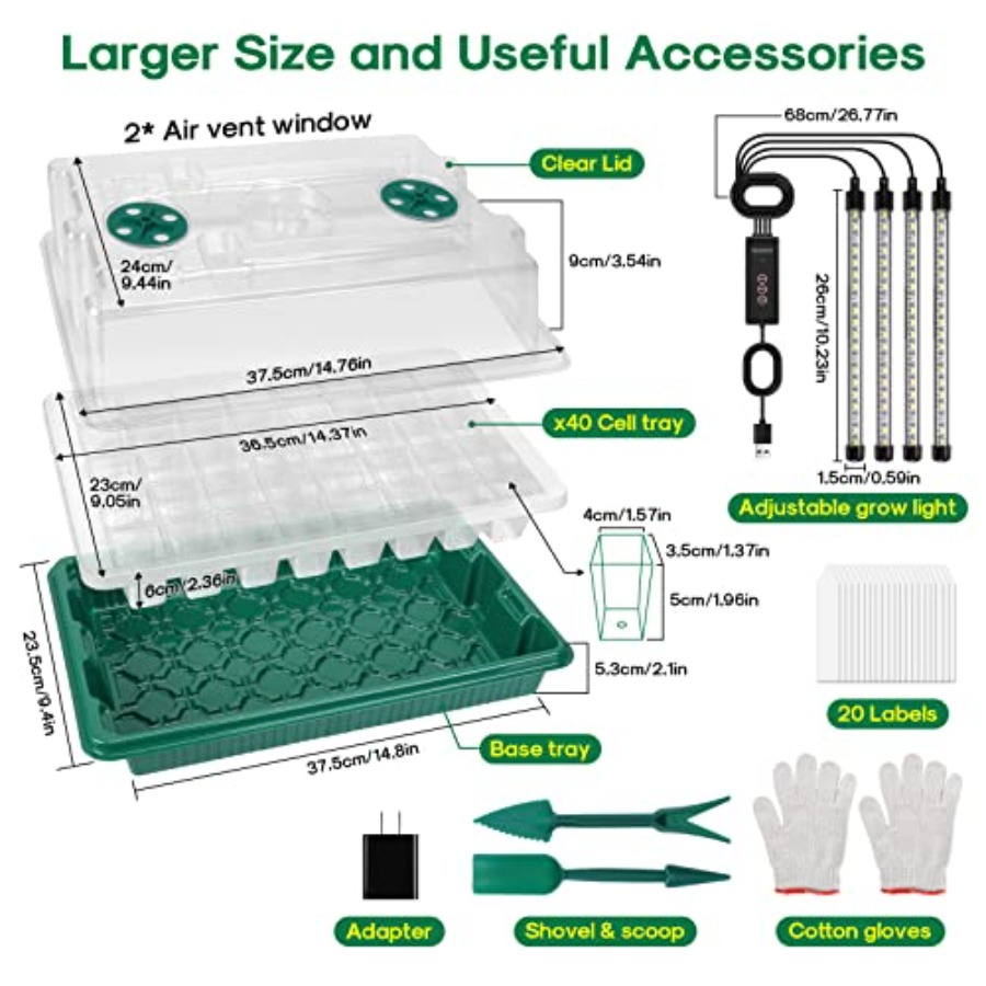 Seed Starter Tray with Grow Li - Humidity Dome Kit incelemesi ve fiyatı