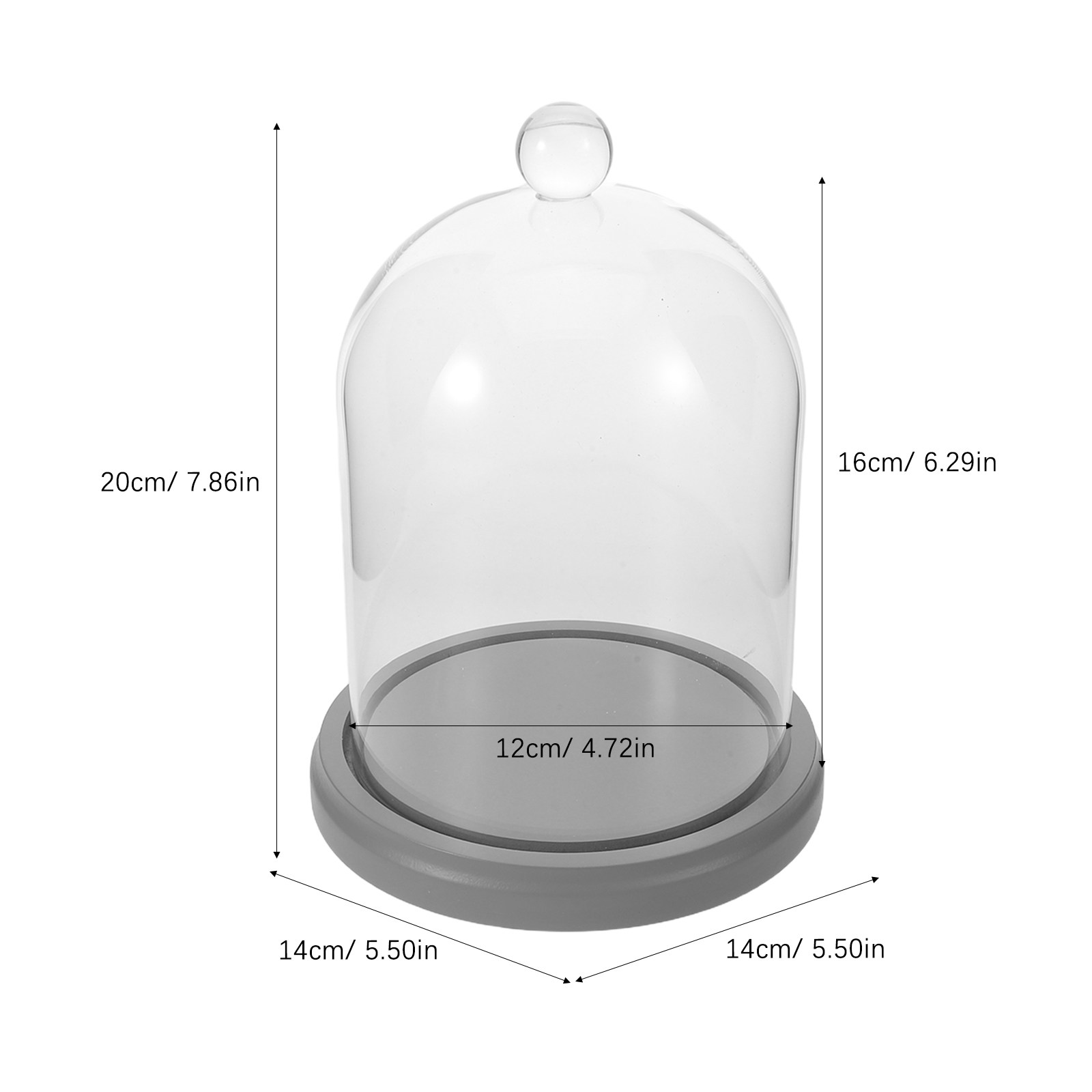 Glass Dome Cloche Clear Bell J - Plastic Dome Clear incelemesi ve fiyatı