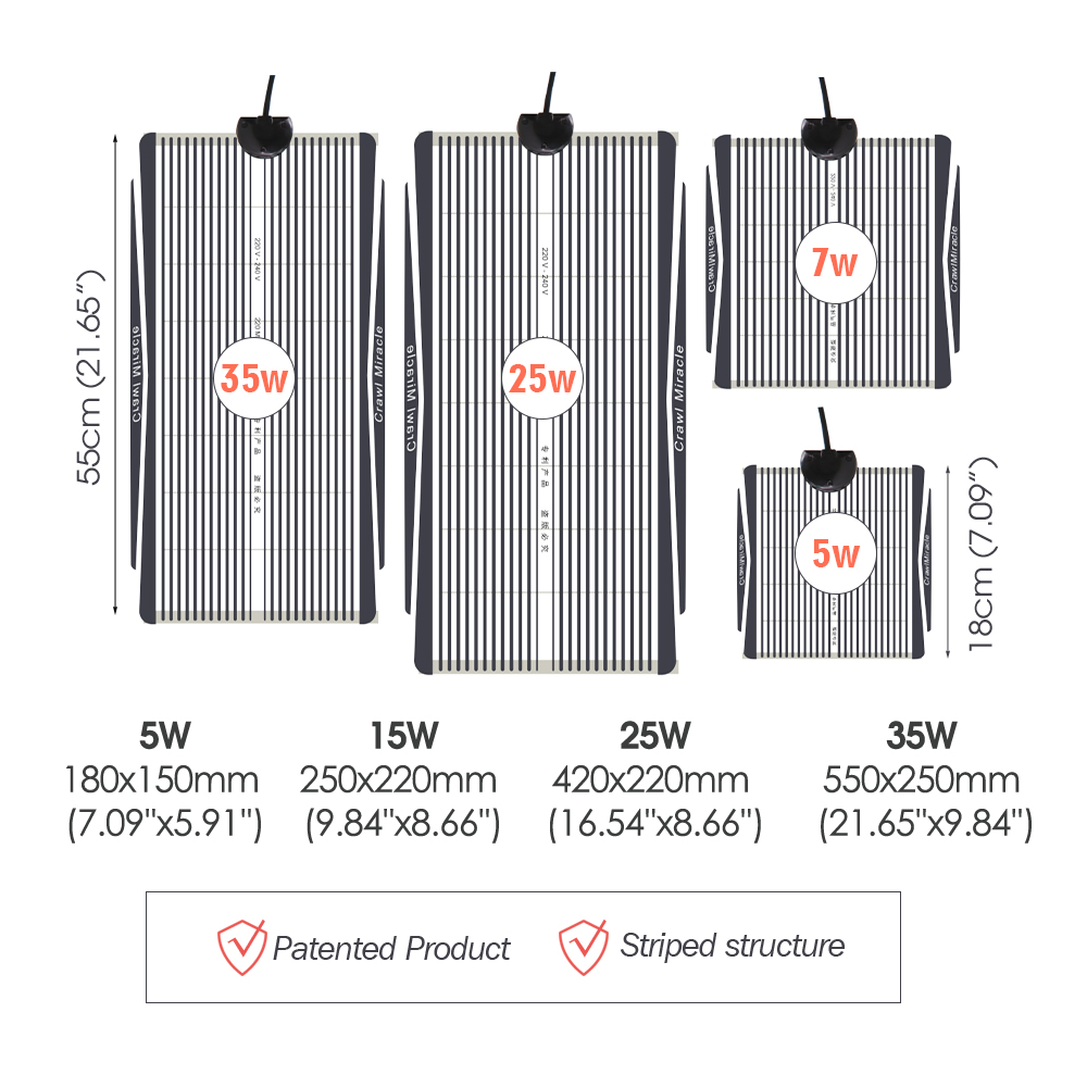 5W 15W 25W 35W Graphene Reptil - Heat Mat Seedling incelemesi ve fiyatı