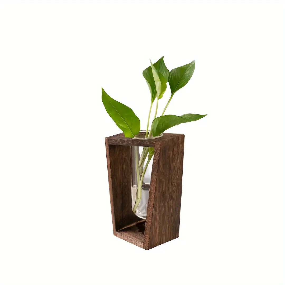 Modern Wood Propagation Vase - - Propagation Station Vase incelemesi ve fiyatı