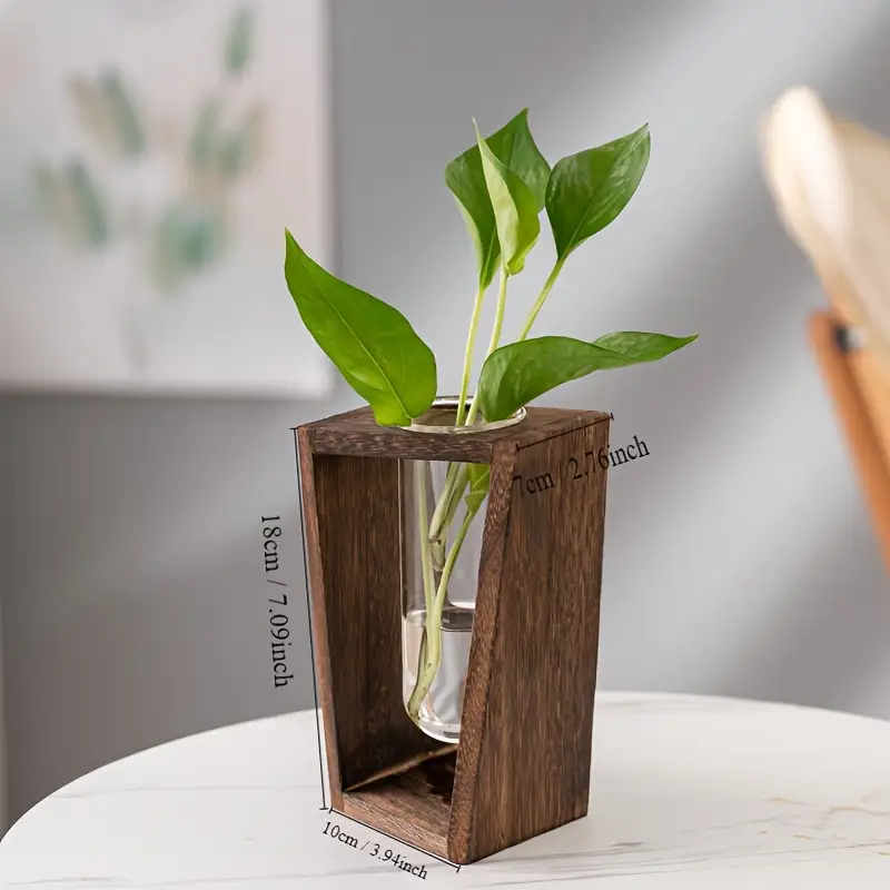 Modern Wood Propagation Vase - - Propagation Station Vase incelemesi ve fiyatı