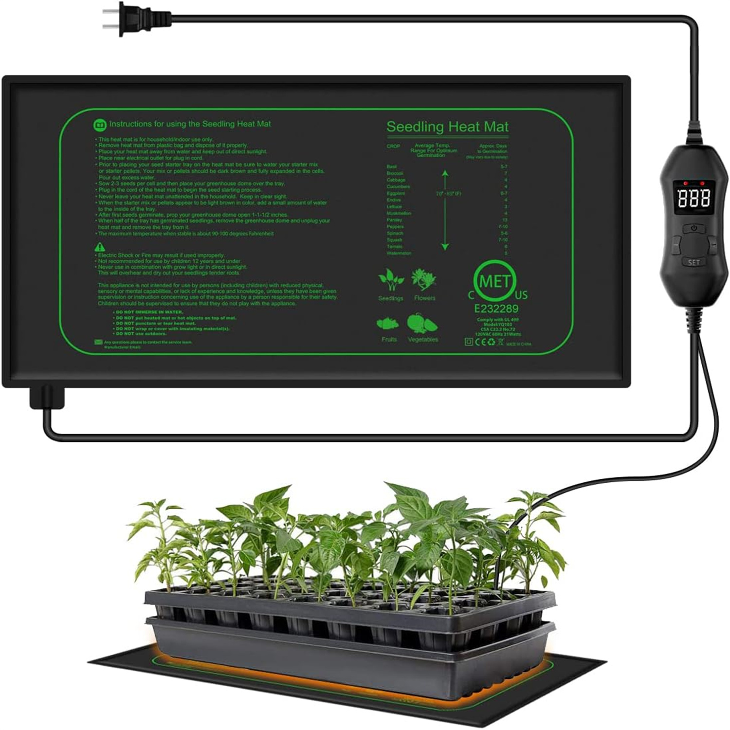 Seedling Heat Mat With Digital - Rooting Gel Clone incelemesi ve fiyatı