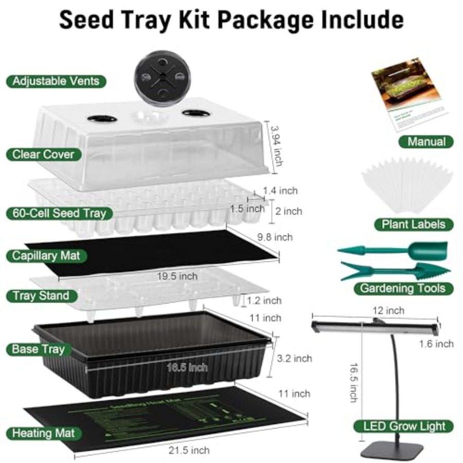 60-Cell Self-Watering Seed Sta - Humidity Dome Kit incelemesi ve fiyatı