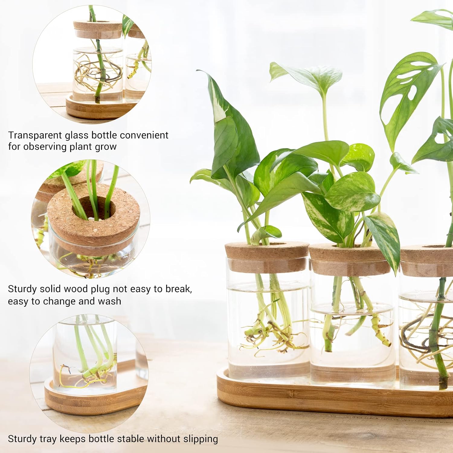 3 Pcs Glass Plant Propagation  - Propagation Station Vase incelemesi ve fiyatı