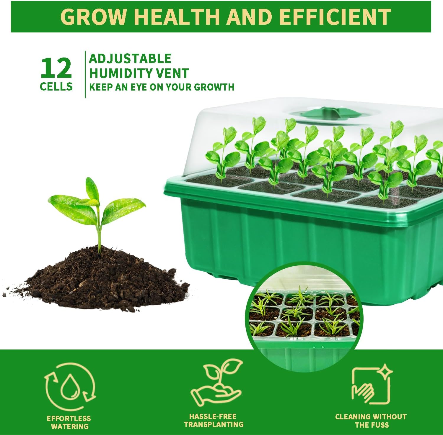5-Pack Seed Starter Tray Kit w - Humidity Dome Kit incelemesi ve fiyatı