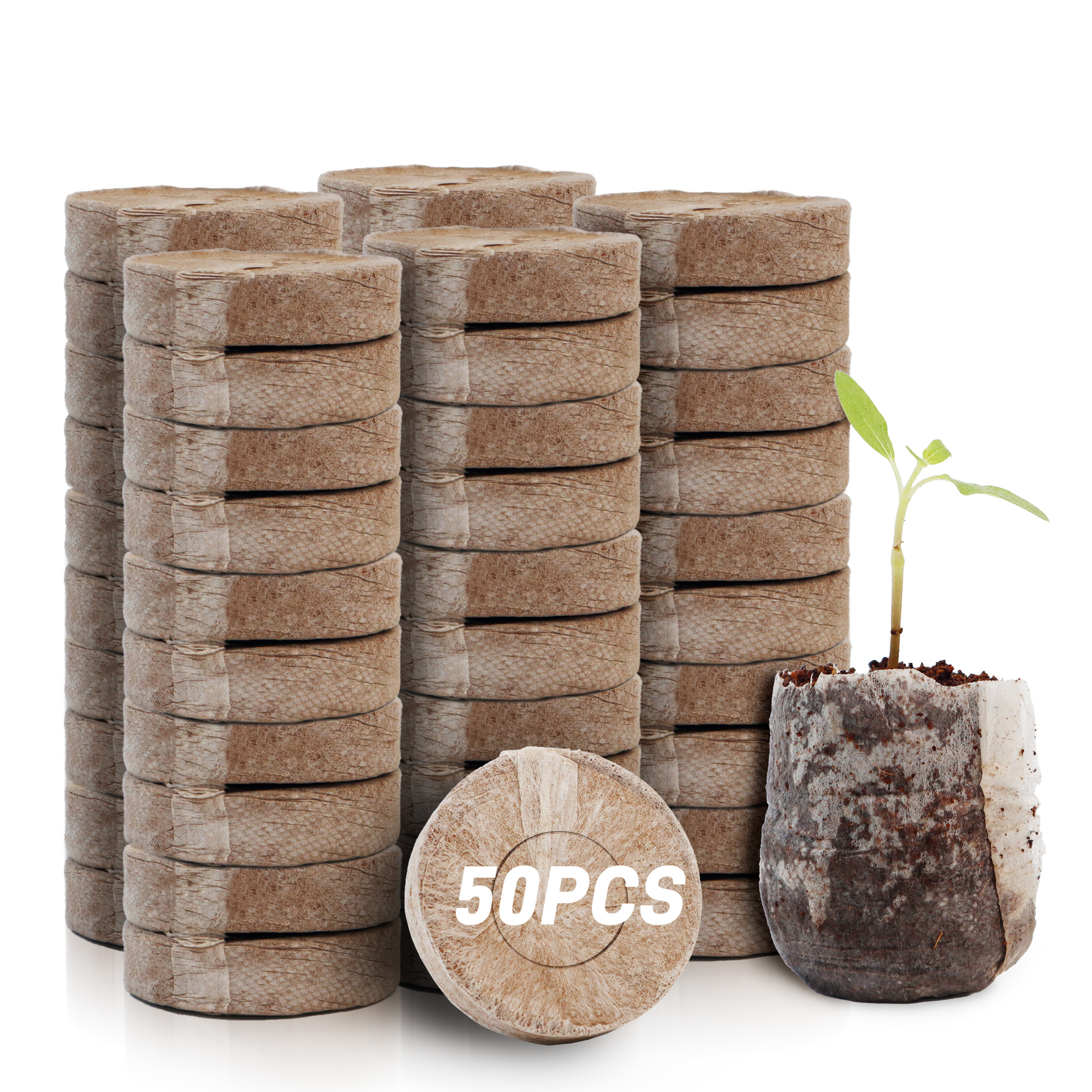 50pcs 35mm Compressed Peat Pel - Peat Pellet Tray incelemesi ve fiyatı