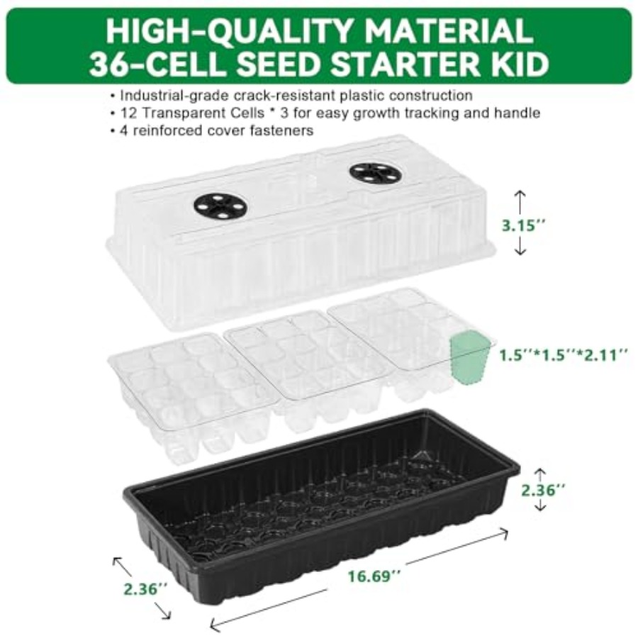 Seed Starter Tray with Grow Li - Humidity Dome Kit incelemesi ve fiyatı