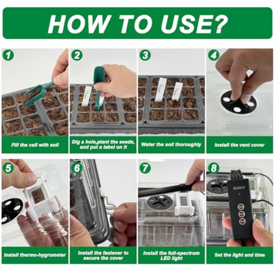 Seed Starter Tray with Grow Li - Humidity Dome Kit incelemesi ve fiyatı