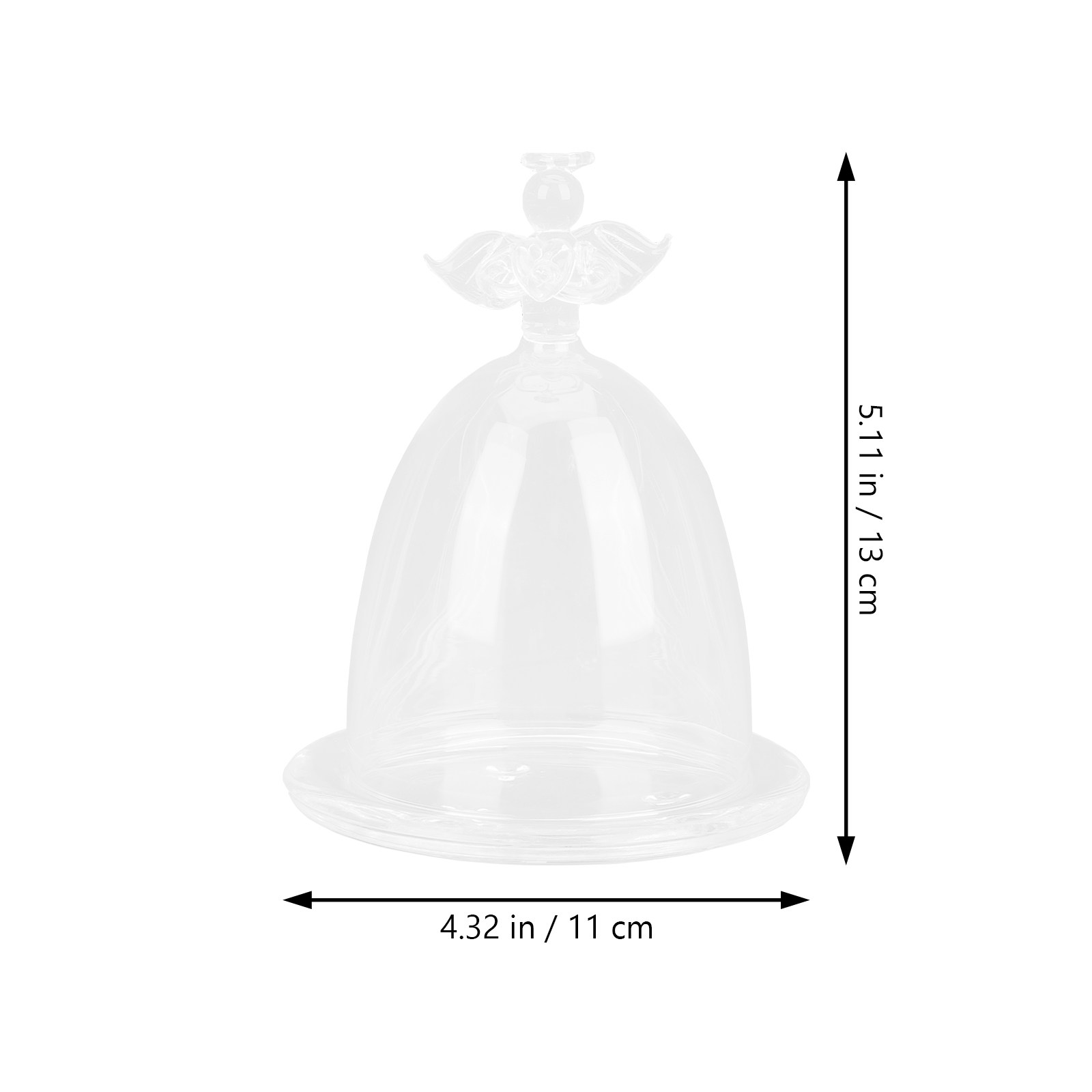 Angel Shaped Glass Dome Preser - Plastic Dome Clear incelemesi ve fiyatı