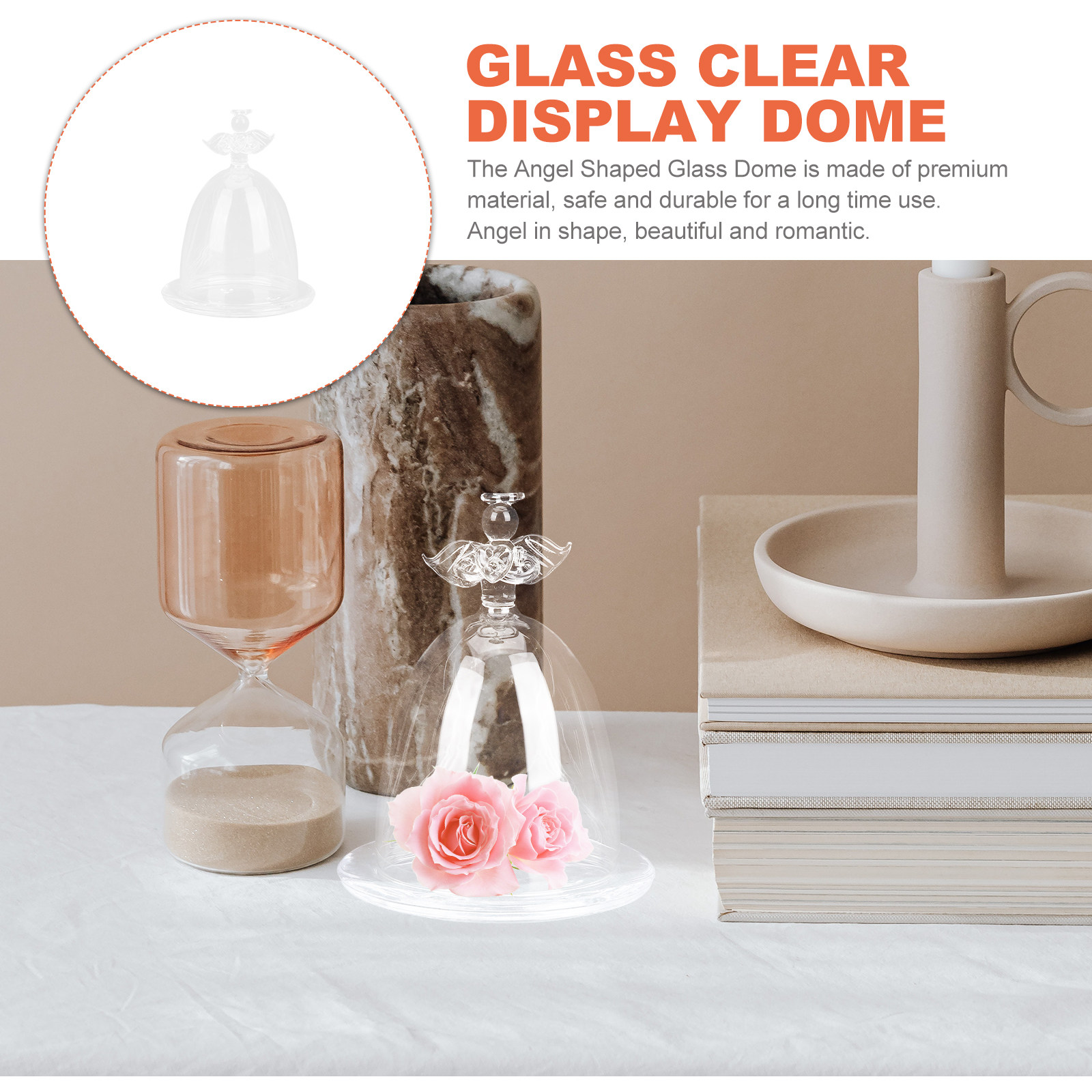 Angel Shaped Glass Dome Preser - Plastic Dome Clear incelemesi ve fiyatı