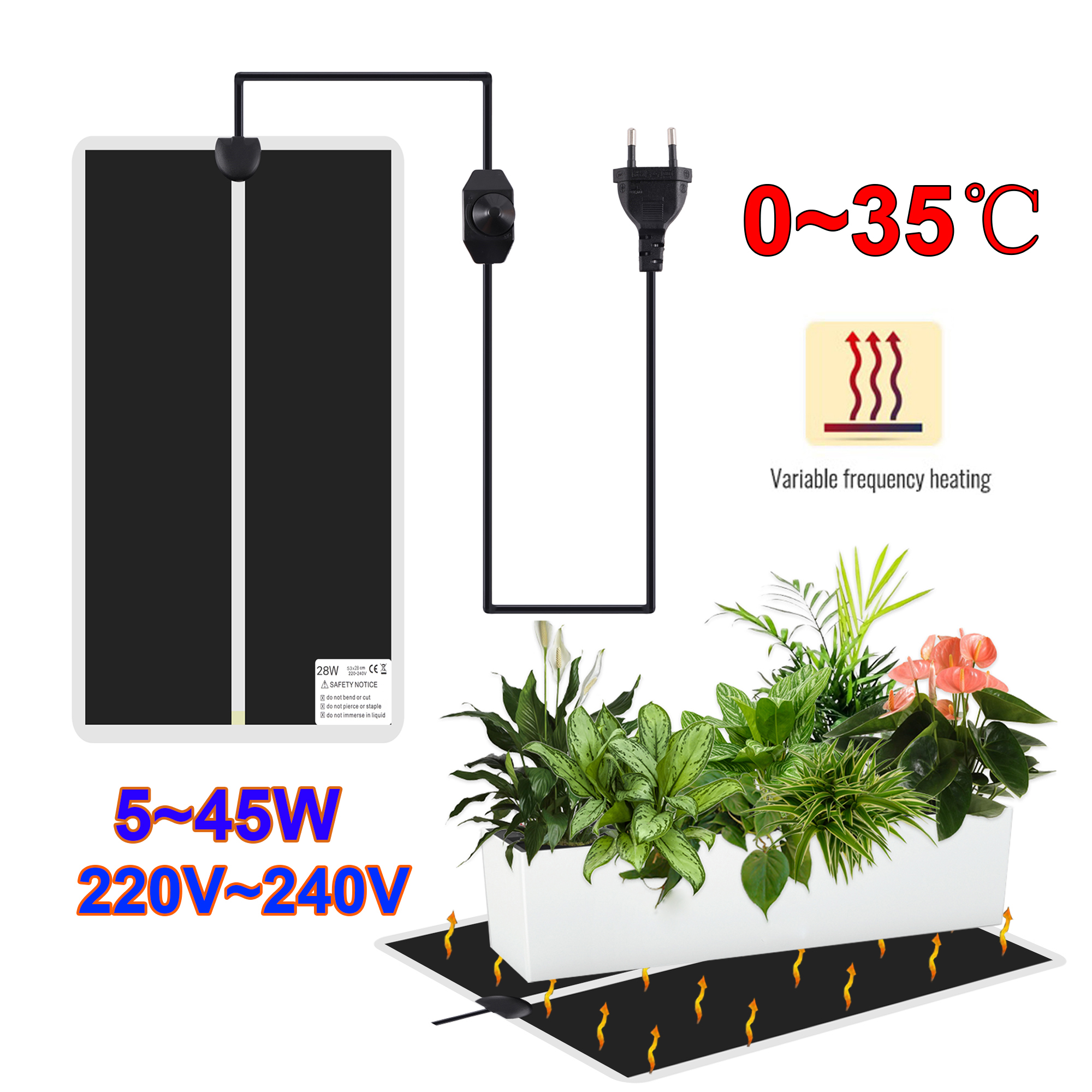 5~45W Seedling Heat Mat 220V~2 - Heat Mat Seedling incelemesi ve fiyatı