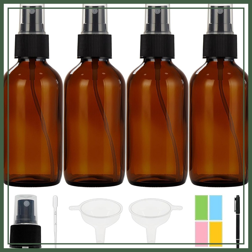 4 oz Amber Glass Spray Bottles - Misting Bottle Fine incelemesi ve fiyatı