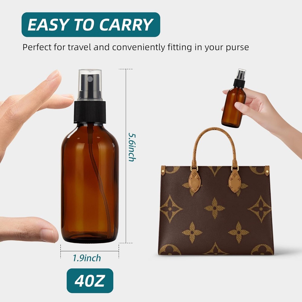 4 oz Amber Glass Spray Bottles - Misting Bottle Fine incelemesi ve fiyatı
