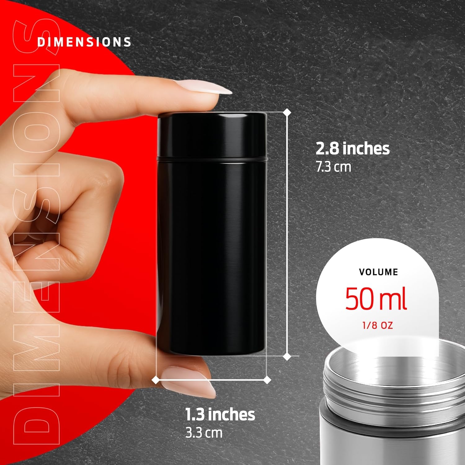 50ml Smell Proof Aluminum Jar  - Misting Bottle Fine incelemesi ve fiyatı