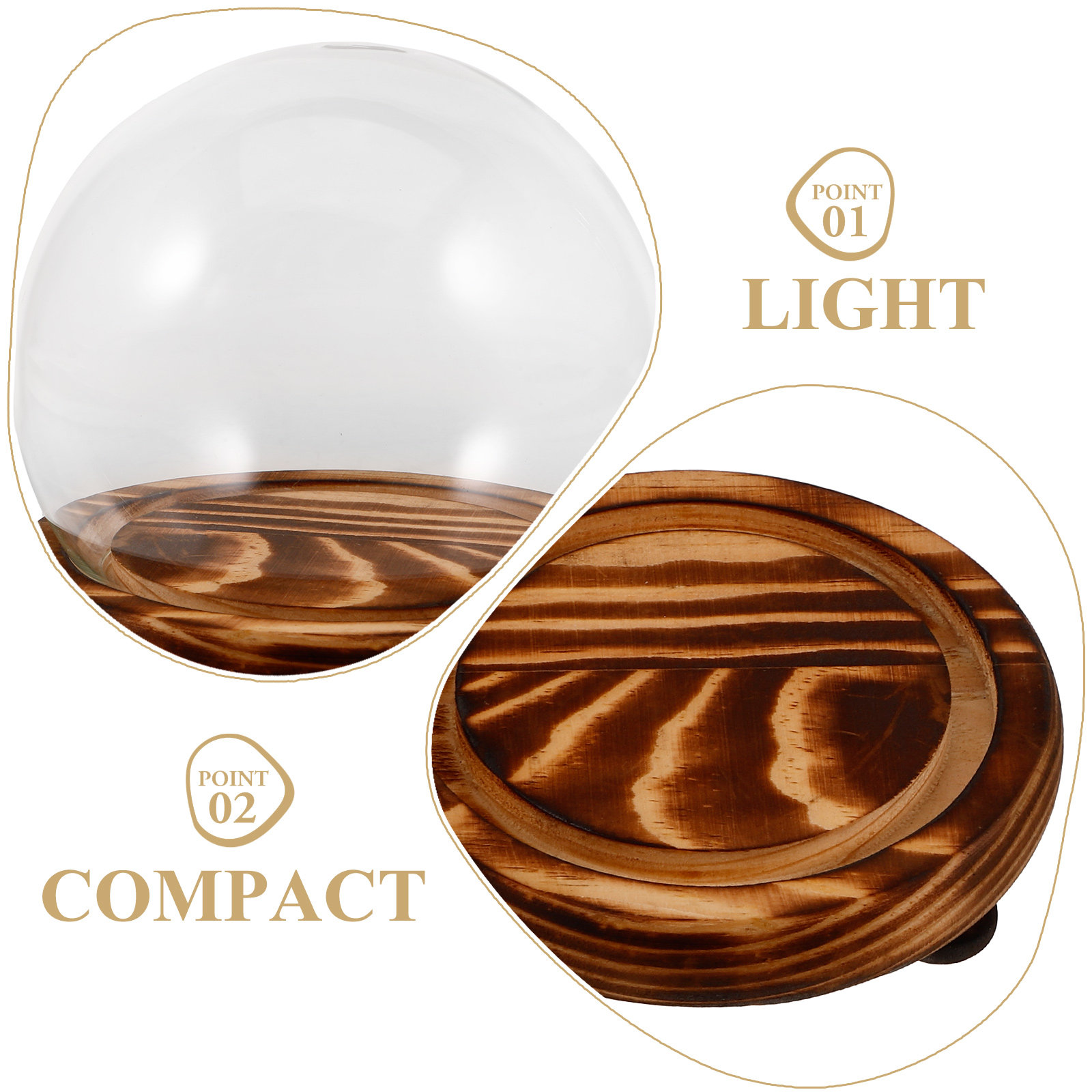 Glass Dome Display Case with W - Plastic Dome Clear incelemesi ve fiyatı