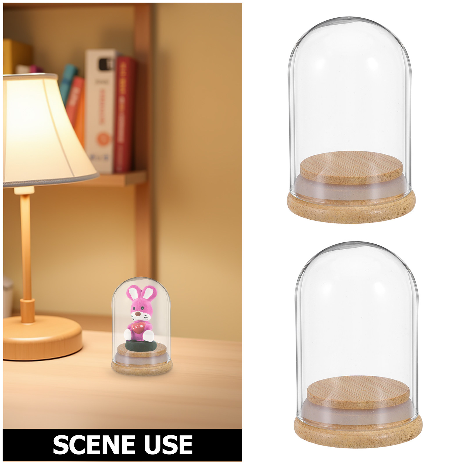 6Pcs Clear Glass Cloche Dome D - Plastic Dome Clear incelemesi ve fiyatı