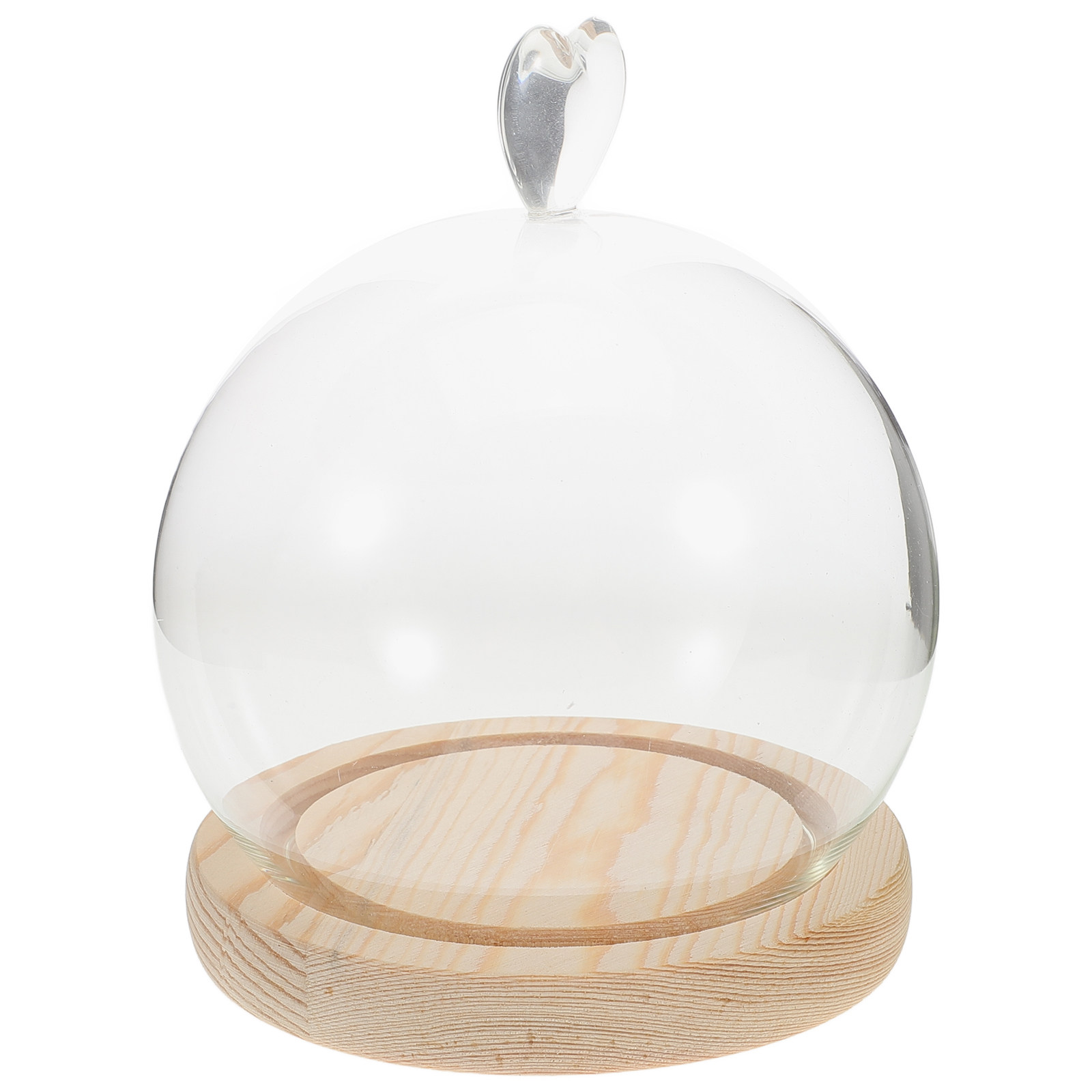 1Set Glass Dome Cloche Heart S - Plastic Dome Clear incelemesi ve fiyatı