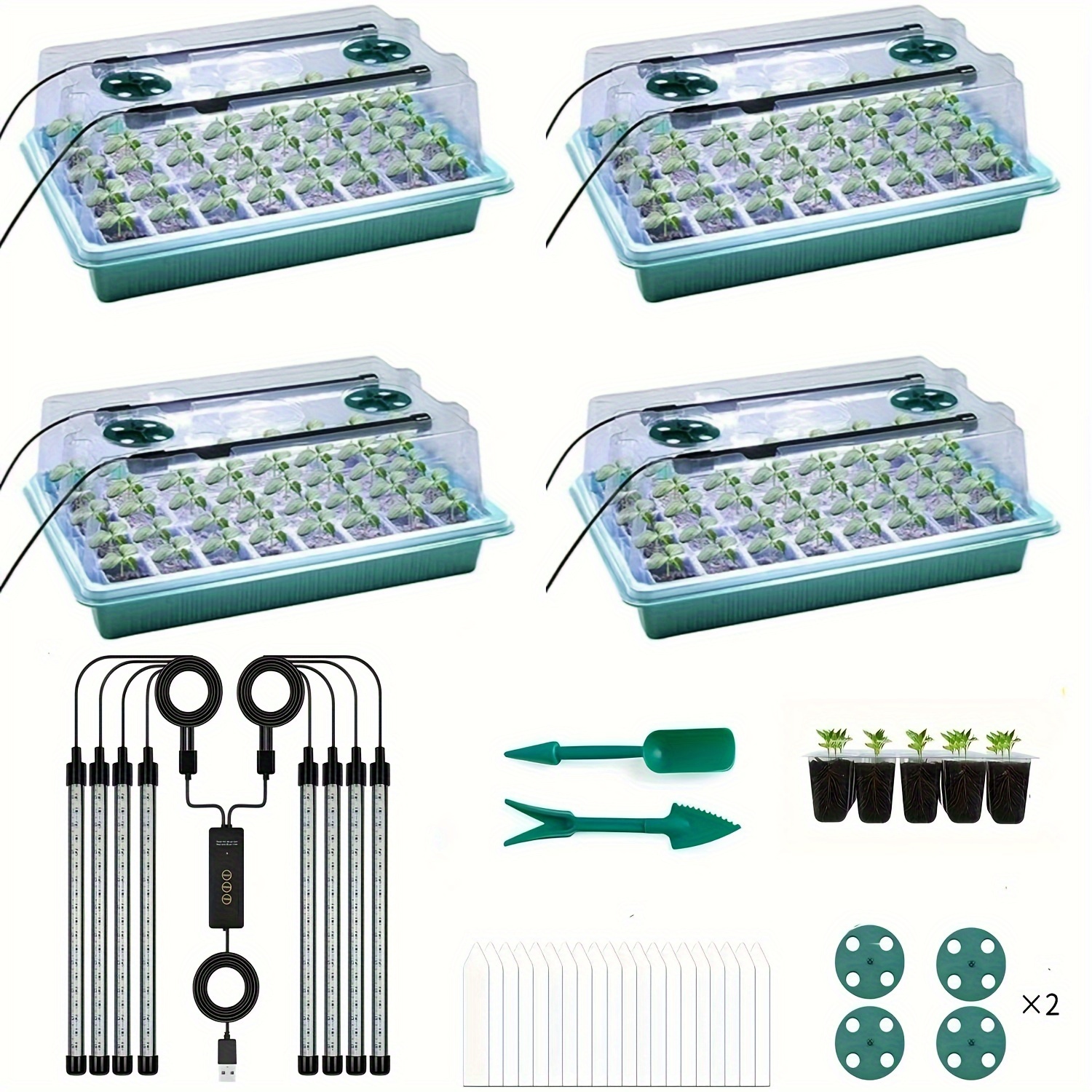 4-Pack Seed Starter Tray Kit 1 - Humidity Dome Kit incelemesi ve fiyatı