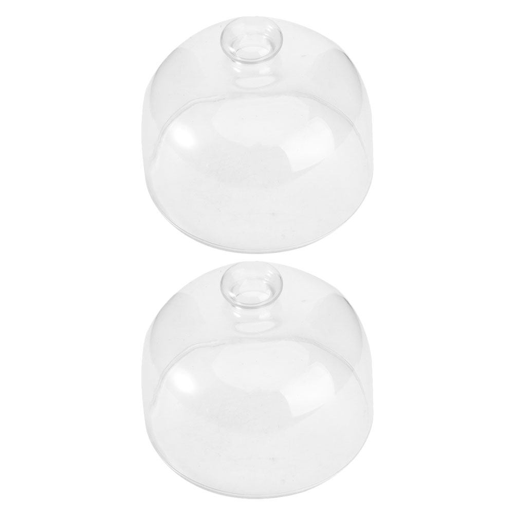 2Pcs Transparent Glass Cake Do - Plastic Dome Clear incelemesi ve fiyatı