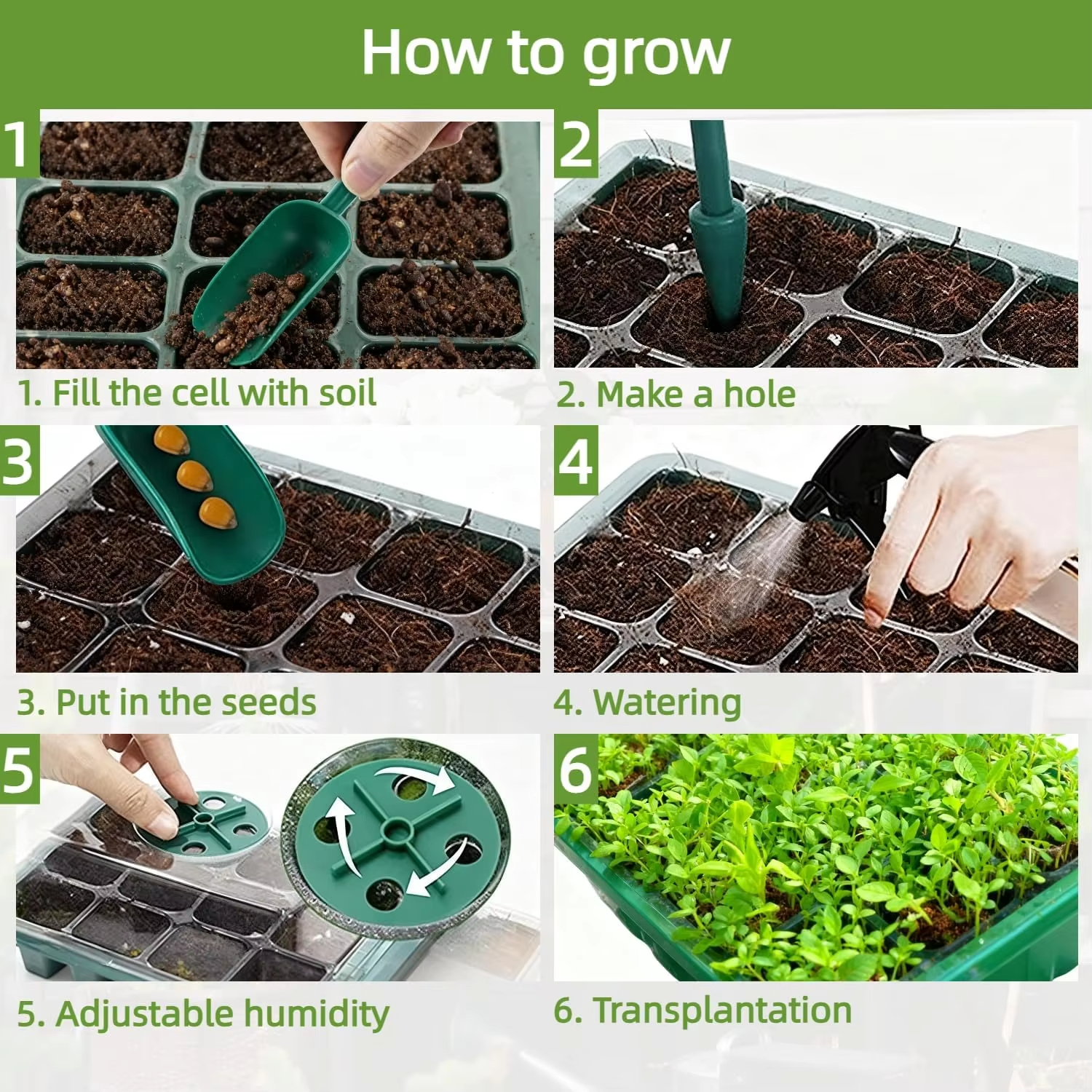 3Pcs Seed Starter Tray Mini Gr - Humidity Dome Kit incelemesi ve fiyatı
