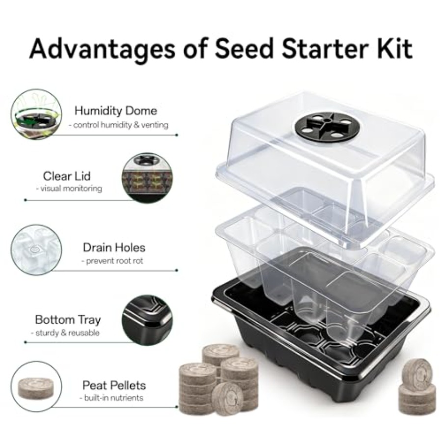 8 Pack Seed Starter Tray with  - Peat Pellet Tray incelemesi ve fiyatı