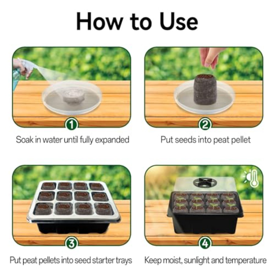 8 Pack Seed Starter Tray with  - Peat Pellet Tray incelemesi ve fiyatı