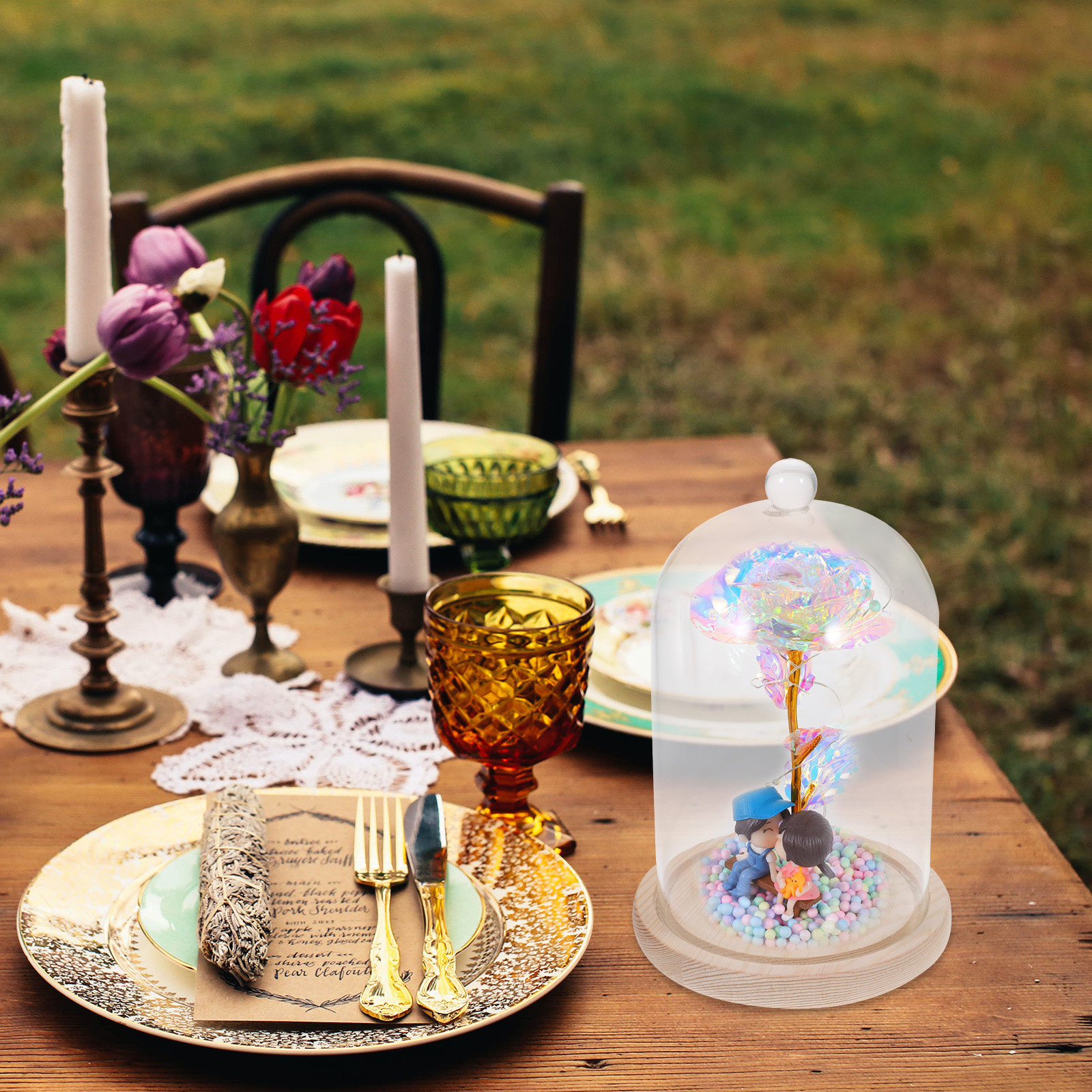 Glass Dome Display Case with B - Plastic Dome Clear incelemesi ve fiyatı